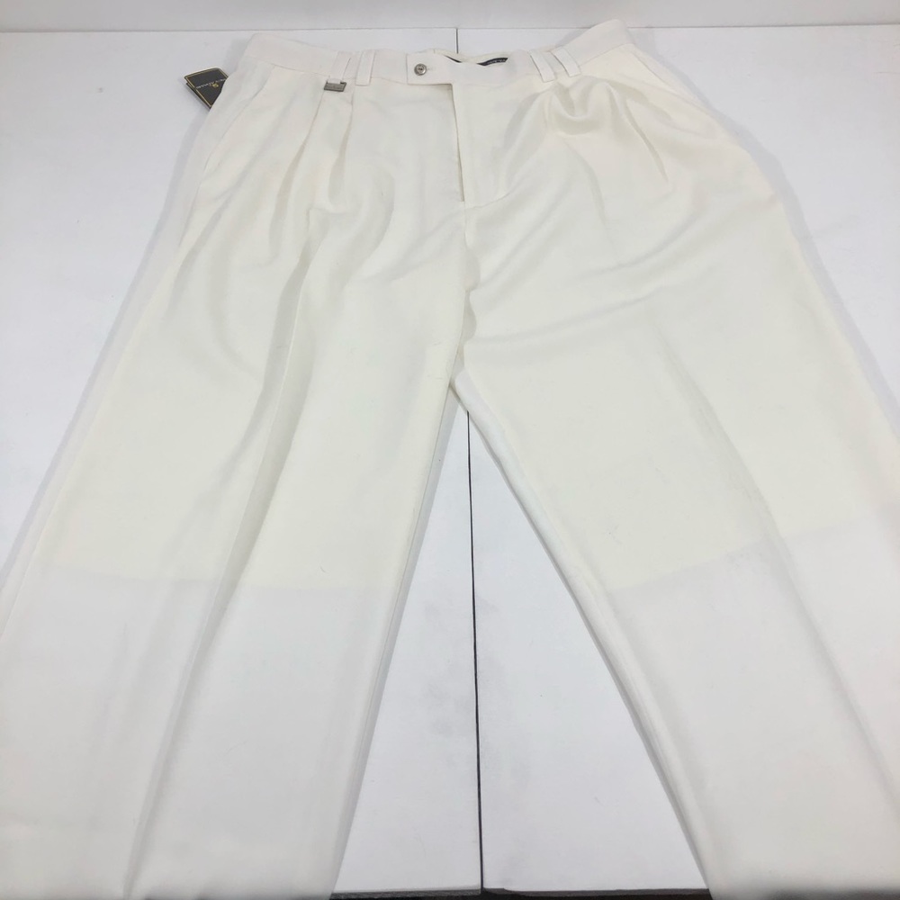 Stacy Adams crisp white slacks BRAND NEW WITH TAGS